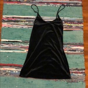 BRANDY MELVILLE black velvet, v-neck dress